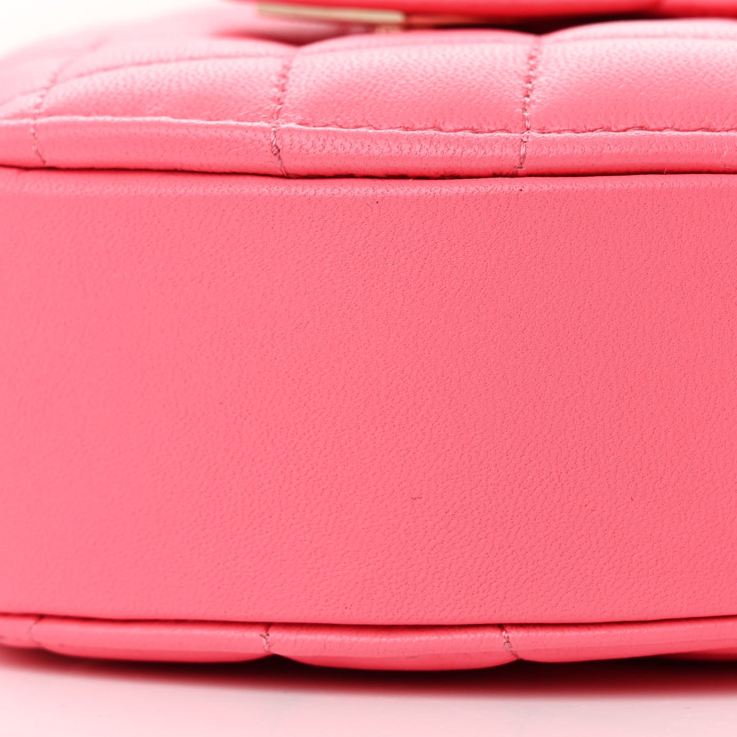 Lambskin Quilted CC In Love Heart Clutch With Chain Pink