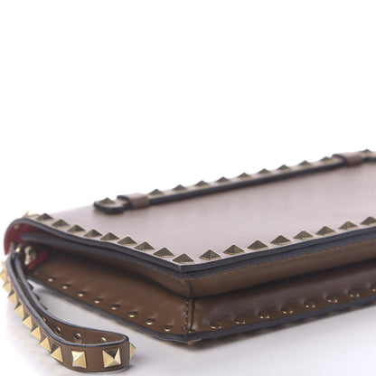Valentino Garavani Nappa Rockstud Wristlet Clutch Taupe 6 of 11