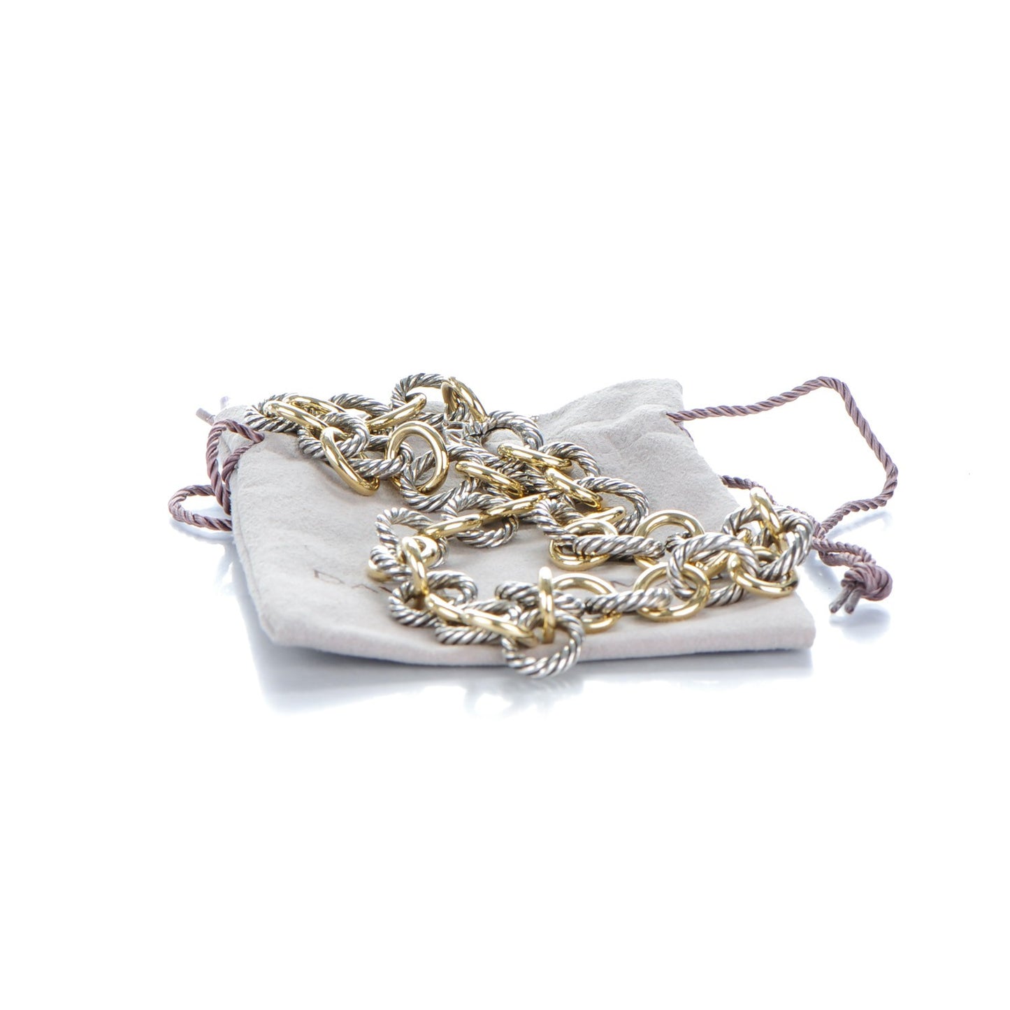 Sterling Silver 18k Gold Large Oval Link Necklace