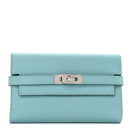 Hermes Epsom Medium Kelly Wallet Bleu Atoll 1 of 8