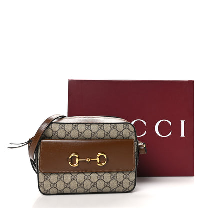 Gucci GG Supreme Monogram Small Horsebit 1955 Shoulder Bag Beige Brown Sugar 11 of 11