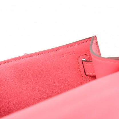 Hermes Swift Kelly Pochette Clutch Rose Azalee 9 of 10