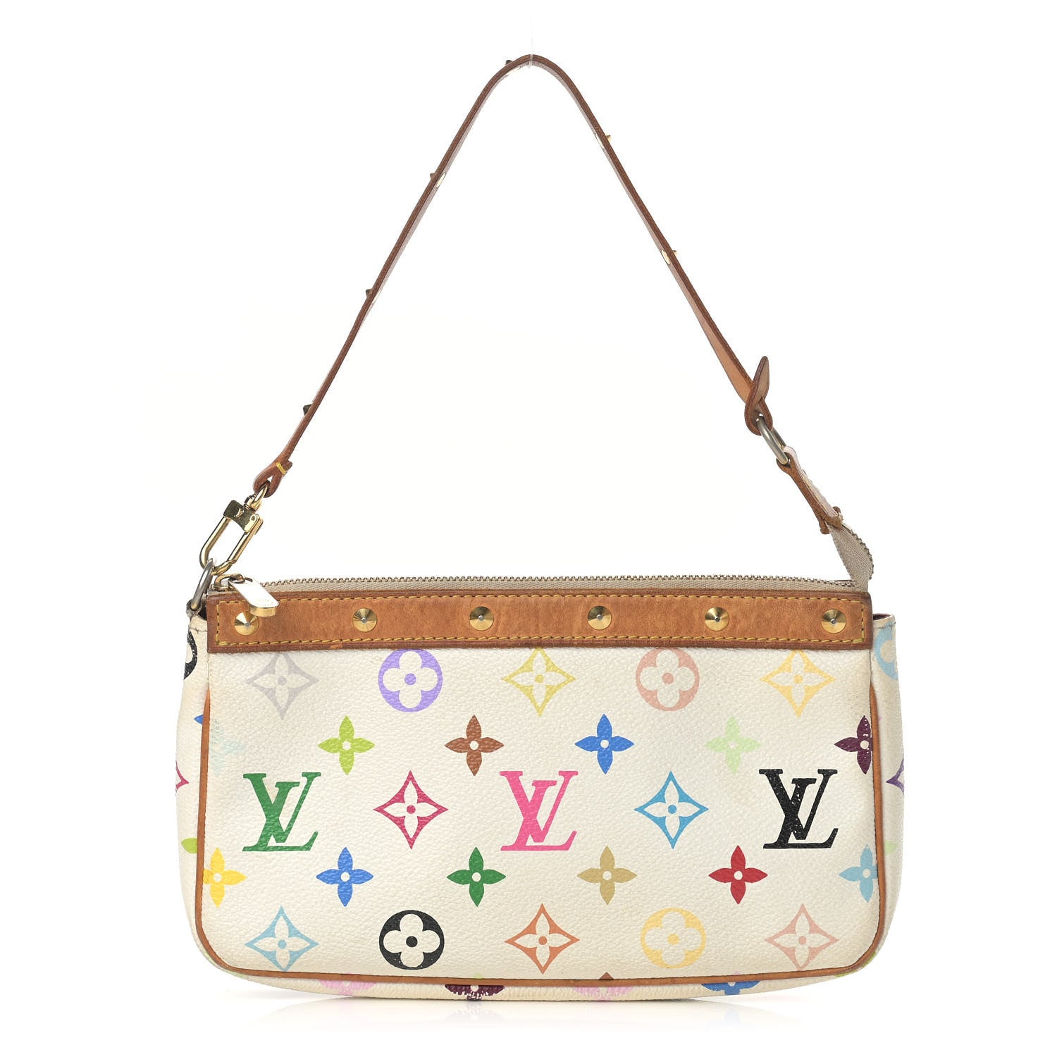 Louis Vuitton Monogram Multicolor Pochette Accessories White 1 of 14