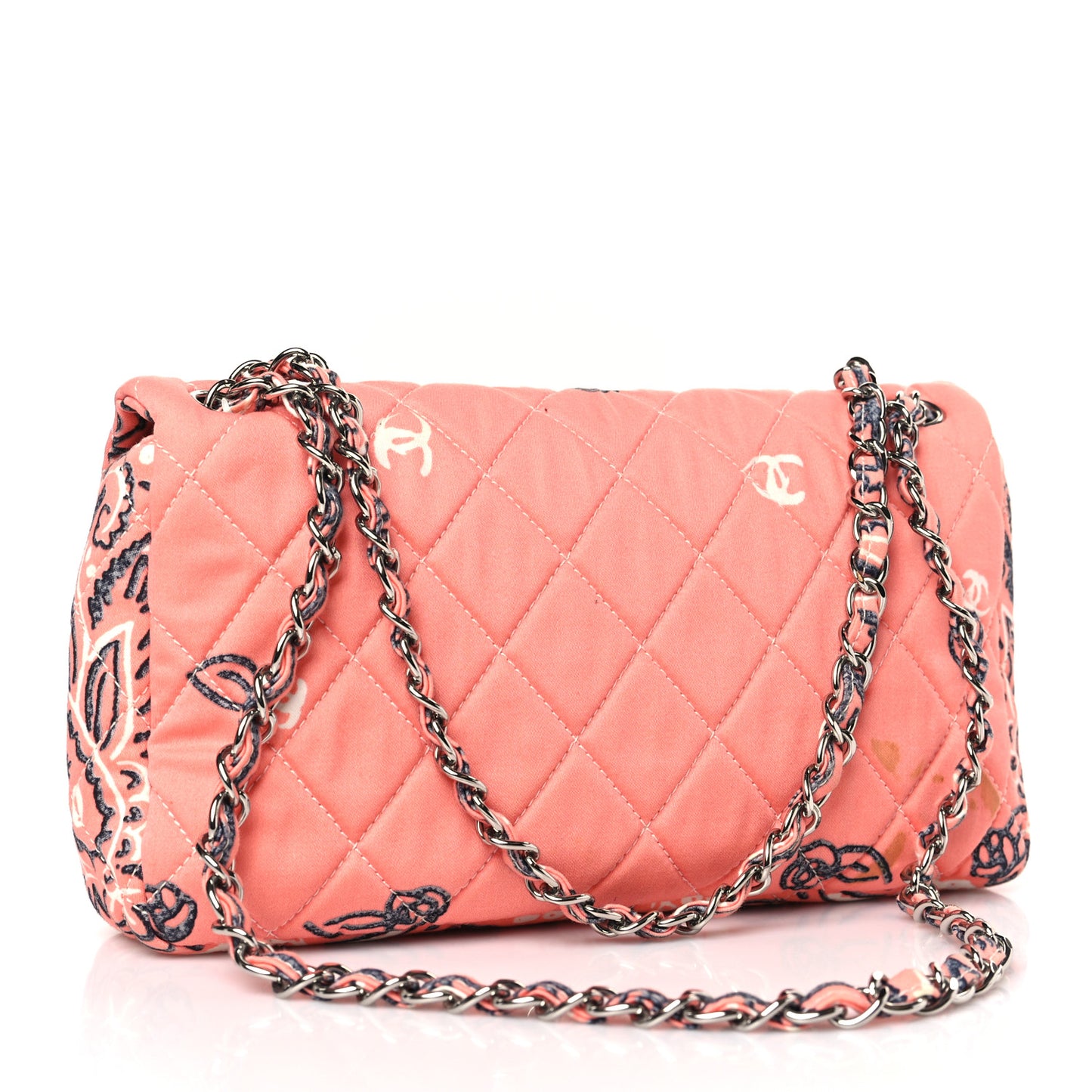 Cotton Quilted Small Bandana Single Flap Pink