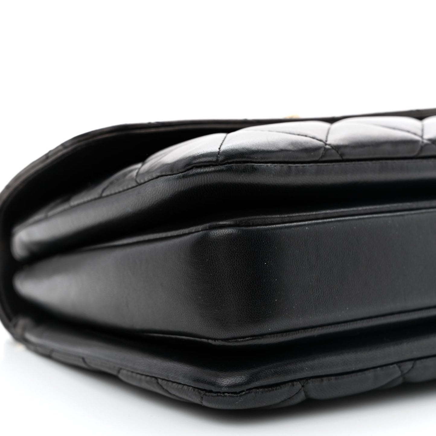 Lambskin Quilted Small Trendy CC Dual Handle Flap Bag Black