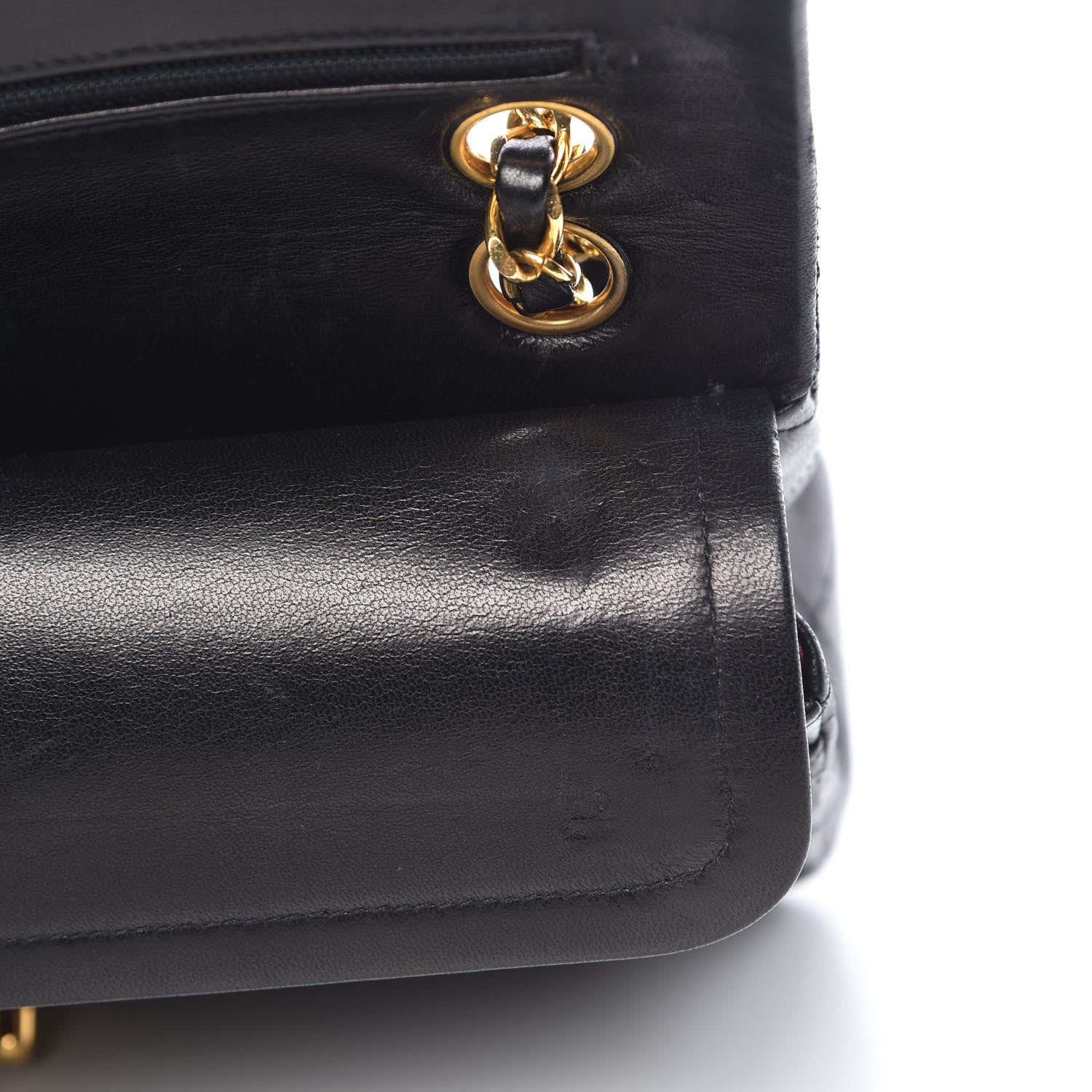 Chanel Lambskin Quilted Small Double Flap Black 12 of 13