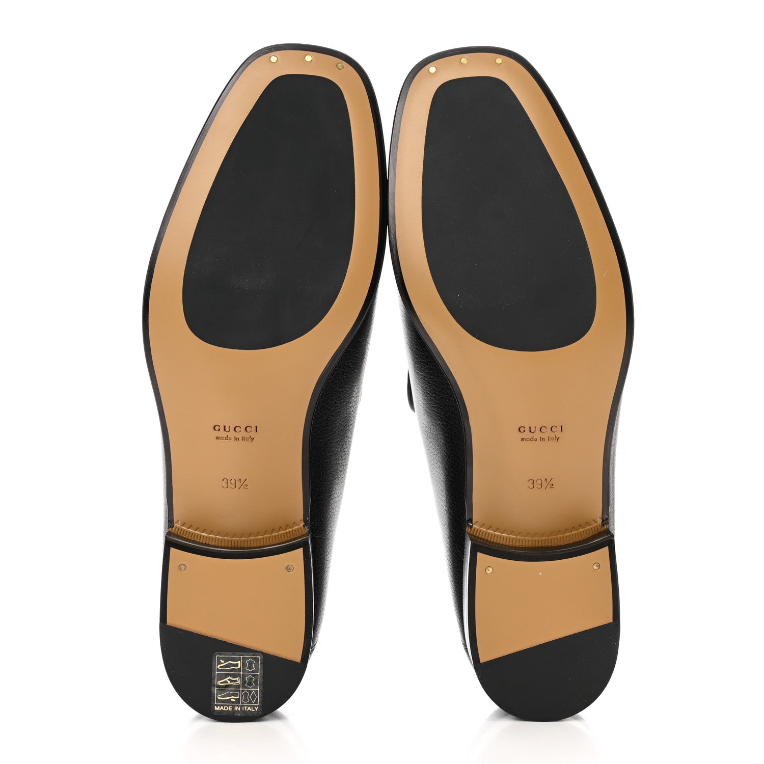 Gucci Goatskin Womens Horsebit Mid-Heel Loafers 39.5 Black 5 of 9