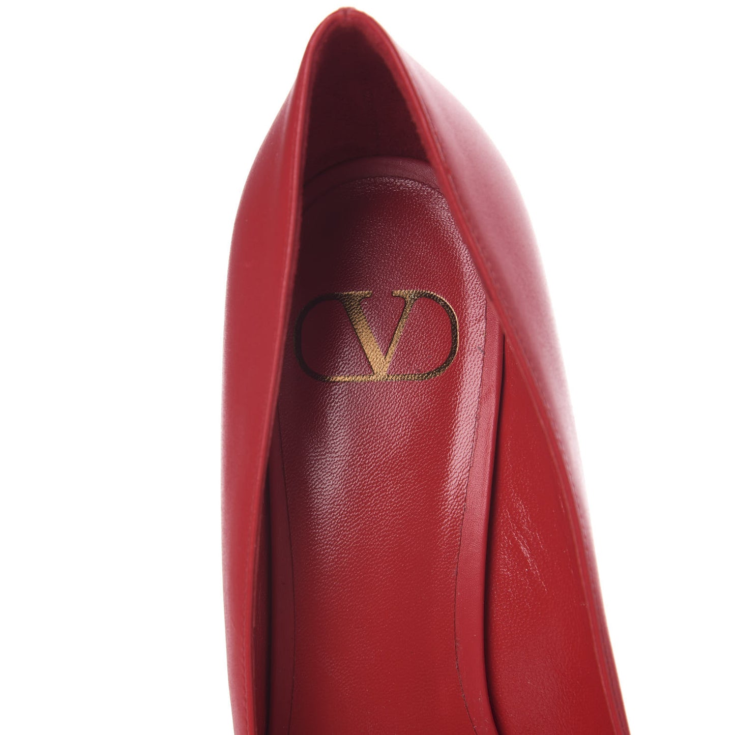 Calfskin Vlogo Signature 80mm Pumps 38.5 Rouge Pur