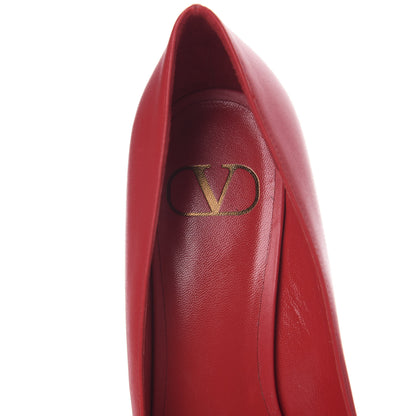 Valentino Garavani Calfskin Vlogo Signature 80mm Pumps 38.5 Rouge Pur 6 of 8