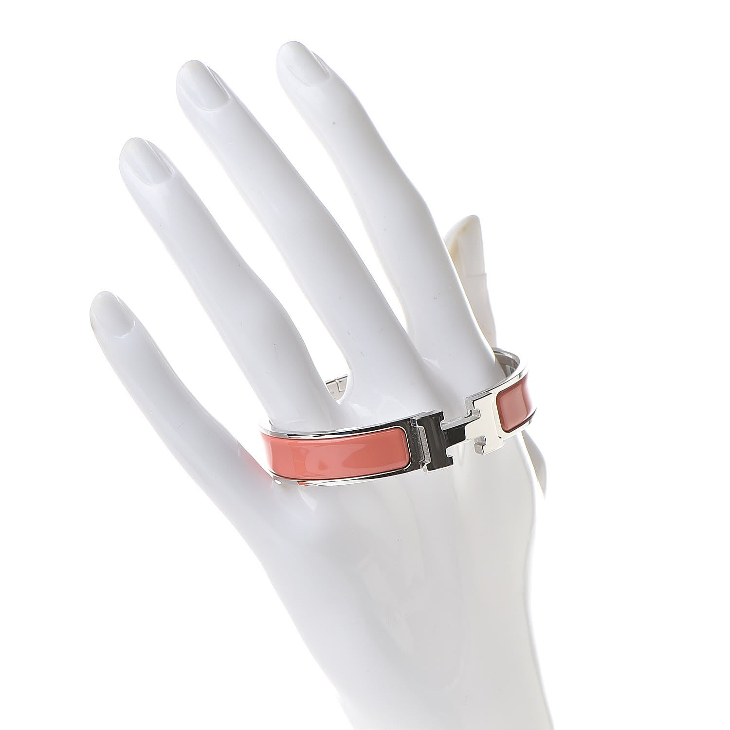 Hermes Enamel Narrow Clic Clac H Bracelet PM Hibiscus 2 of 6