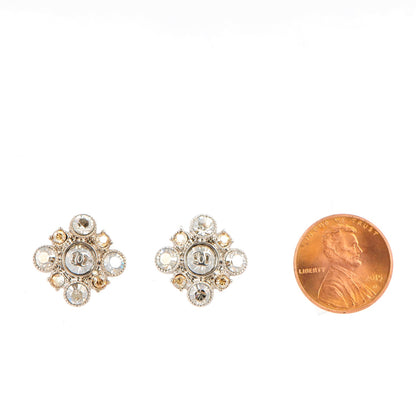 Chanel Crystal CC Earrings Silver 2 of 4