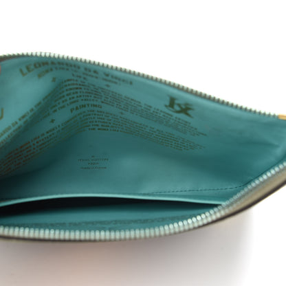 Louis Vuitton Masters Da Vinci Pochette Clutch Vert D’eau 5 of 9