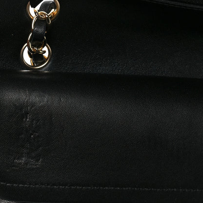 Chanel Lambskin Quilted Medium Double Flap Black 8 of 9