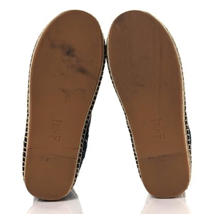 Christian Dior Velvet Oblique Granville Espadrille Boots 38 Deep Blue 15 of 21