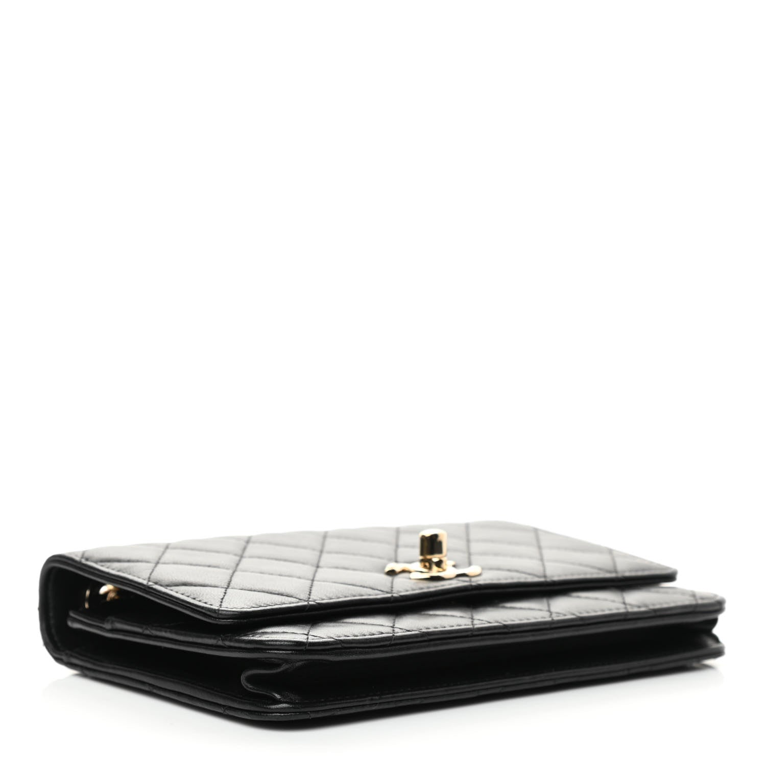 Chanel Lambskin Quilted Trendy CC Wallet On Chain WOC Black 4 of 12