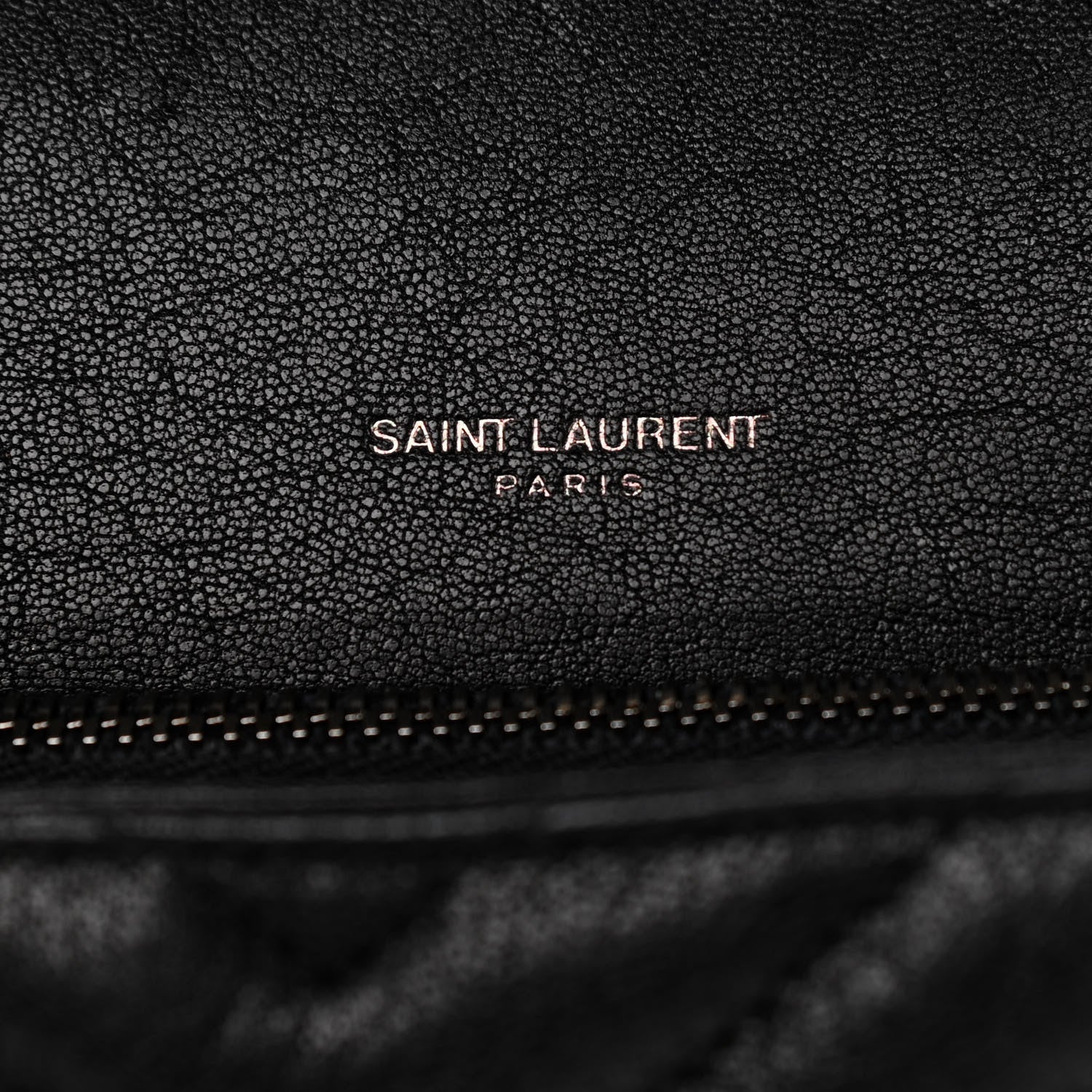 Saint Laurent Sheepskin Matelasse Chevron Monogram Medium College Bag Black 5 of 9