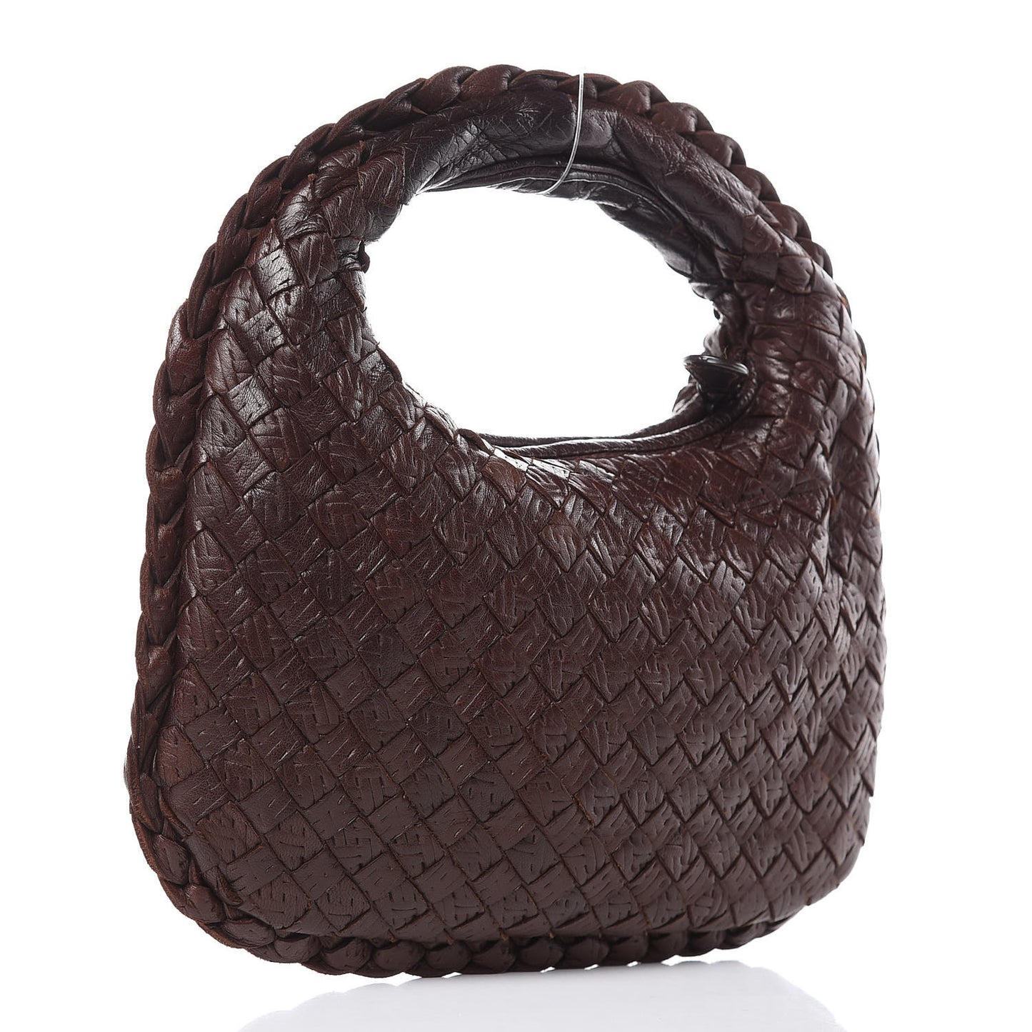 Nappa Intrecciato Mini Veneta Hobo Ebano