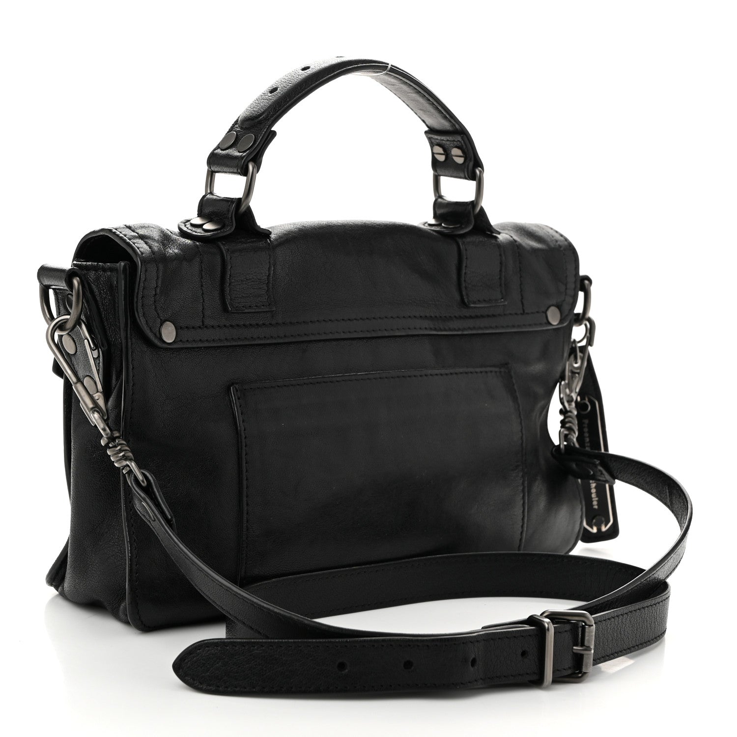 Proenza Schouler Lambskin Tiny PS1 Satchel Black 3 of 10