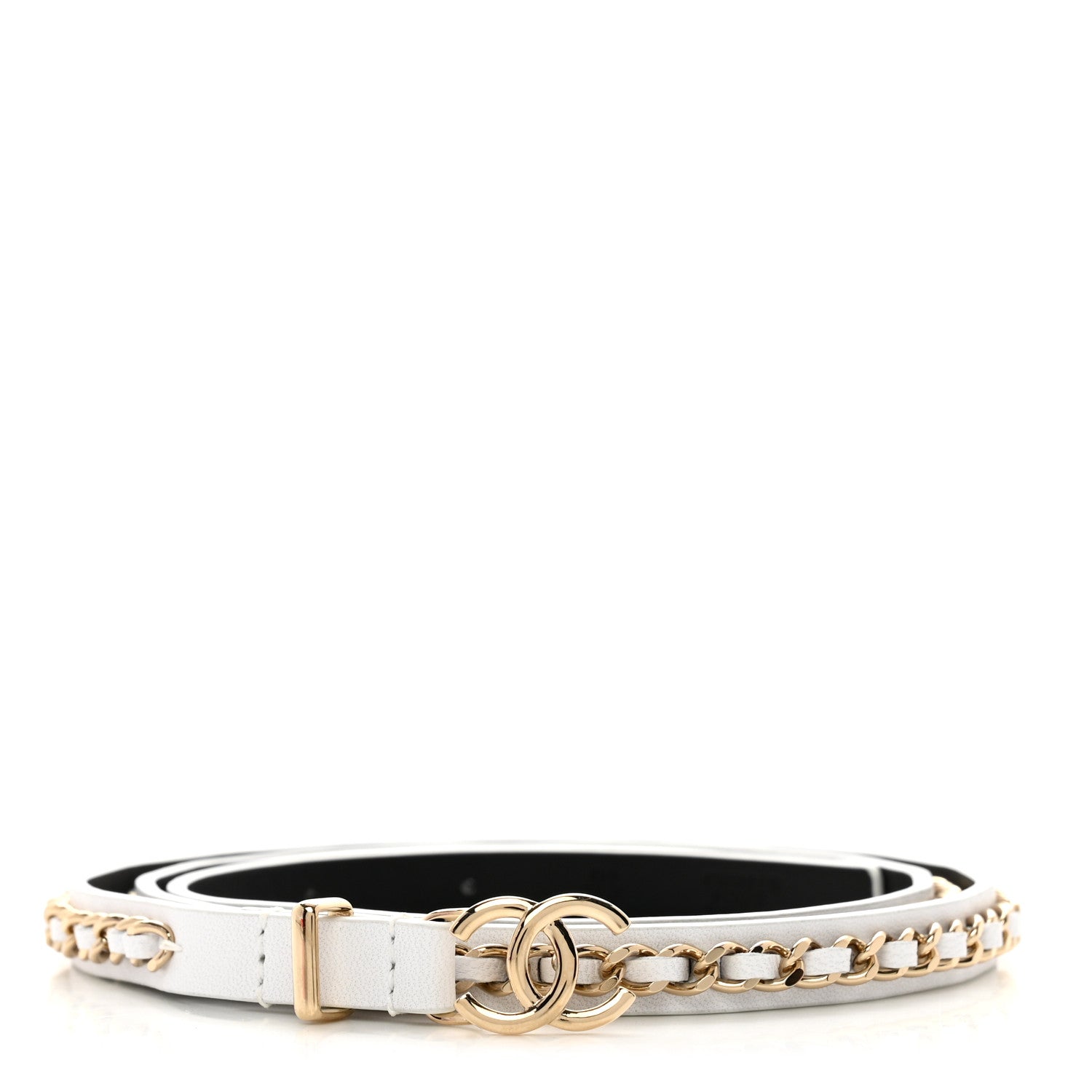 Chanel Calfskin Metal CC Chain Belt 80/32 White 1 of 6