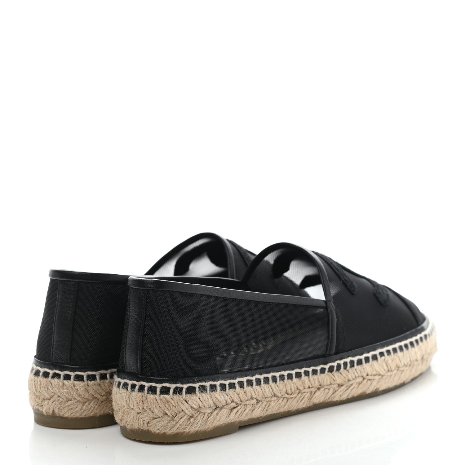 Chanel Mesh Grosgrain CC Espadrilles 39 Black 4 of 9