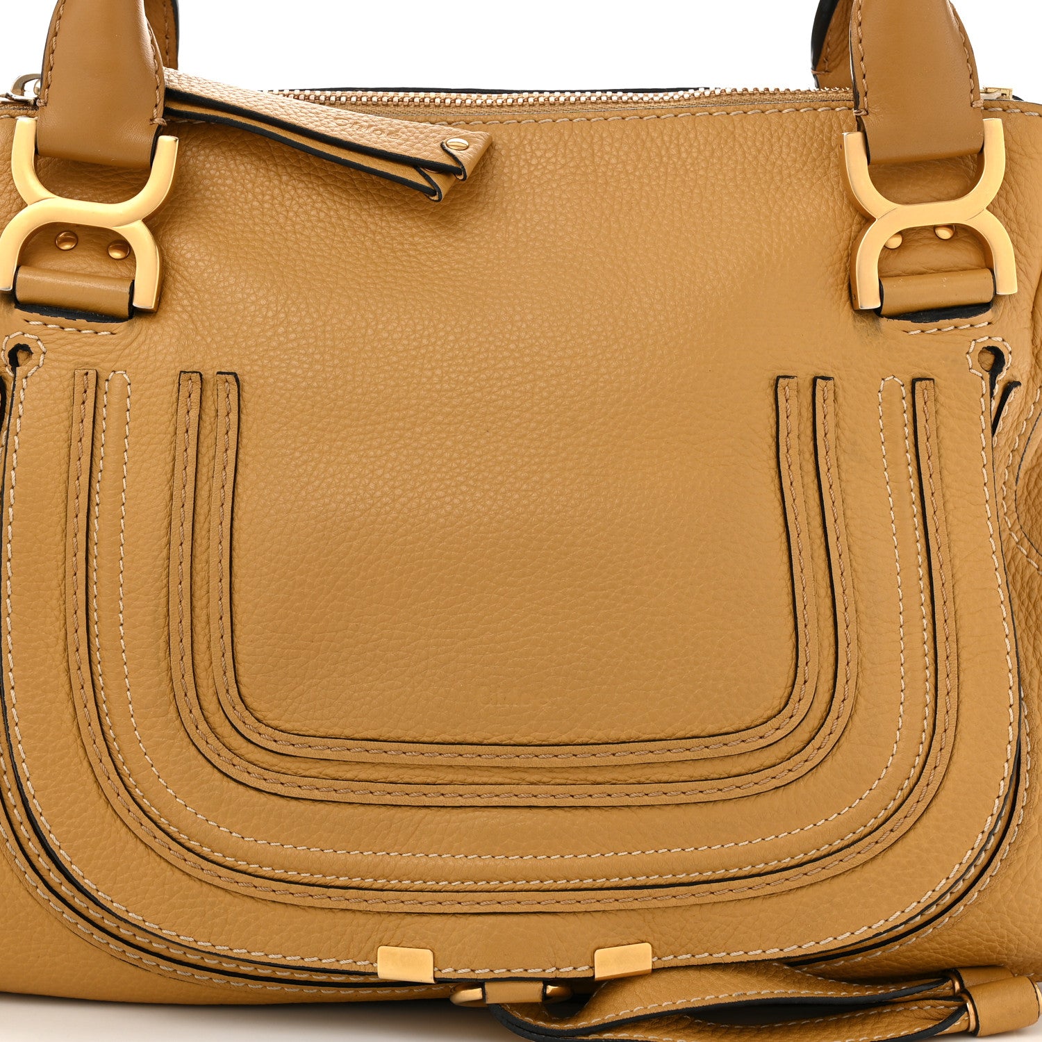 Chloe Calfskin Medium Marcie Satchel Sand Shell 8 of 14