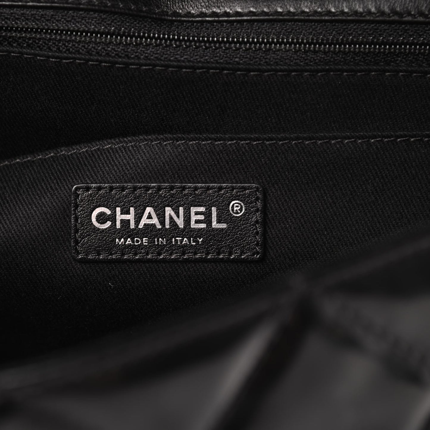 Vinyl Quilted In the Business Flap Bag Black