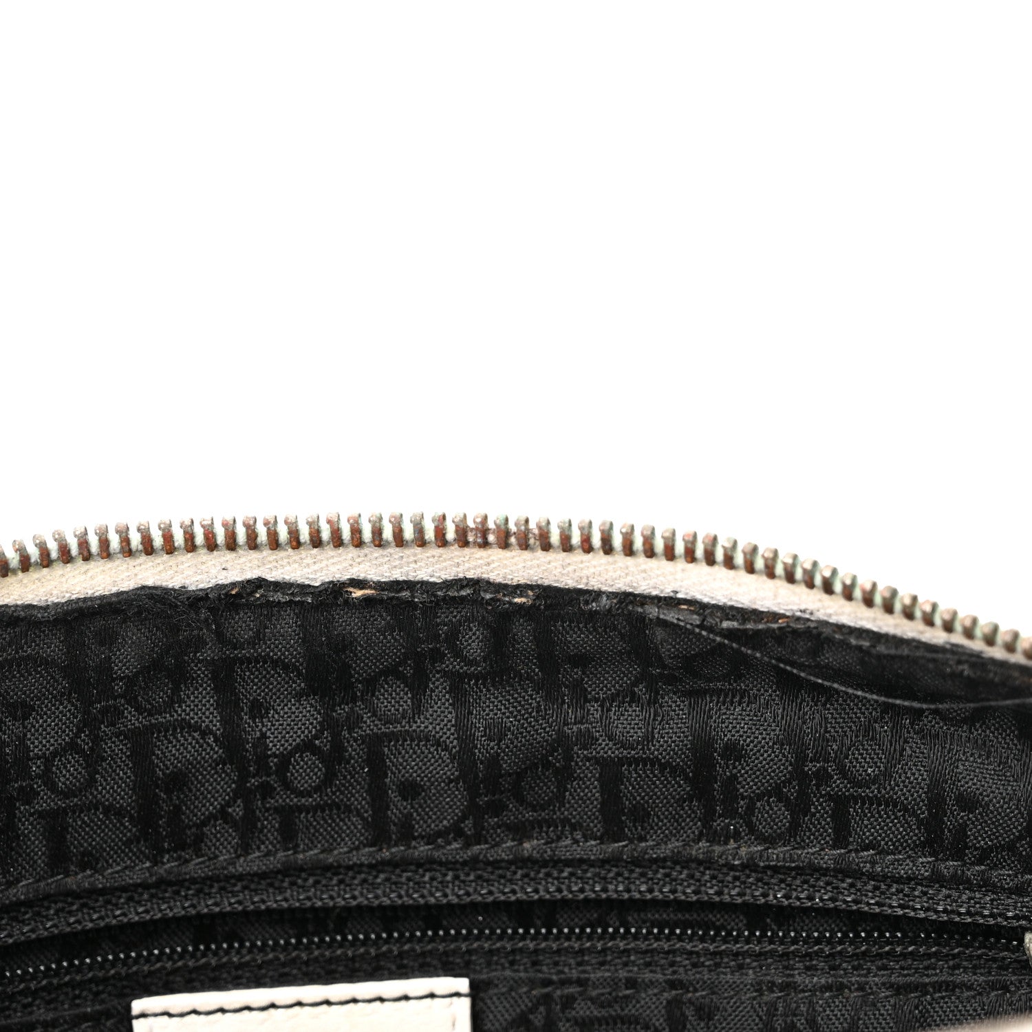 Christian Dior Calfskin Logo Charms Boston White 11 of 12
