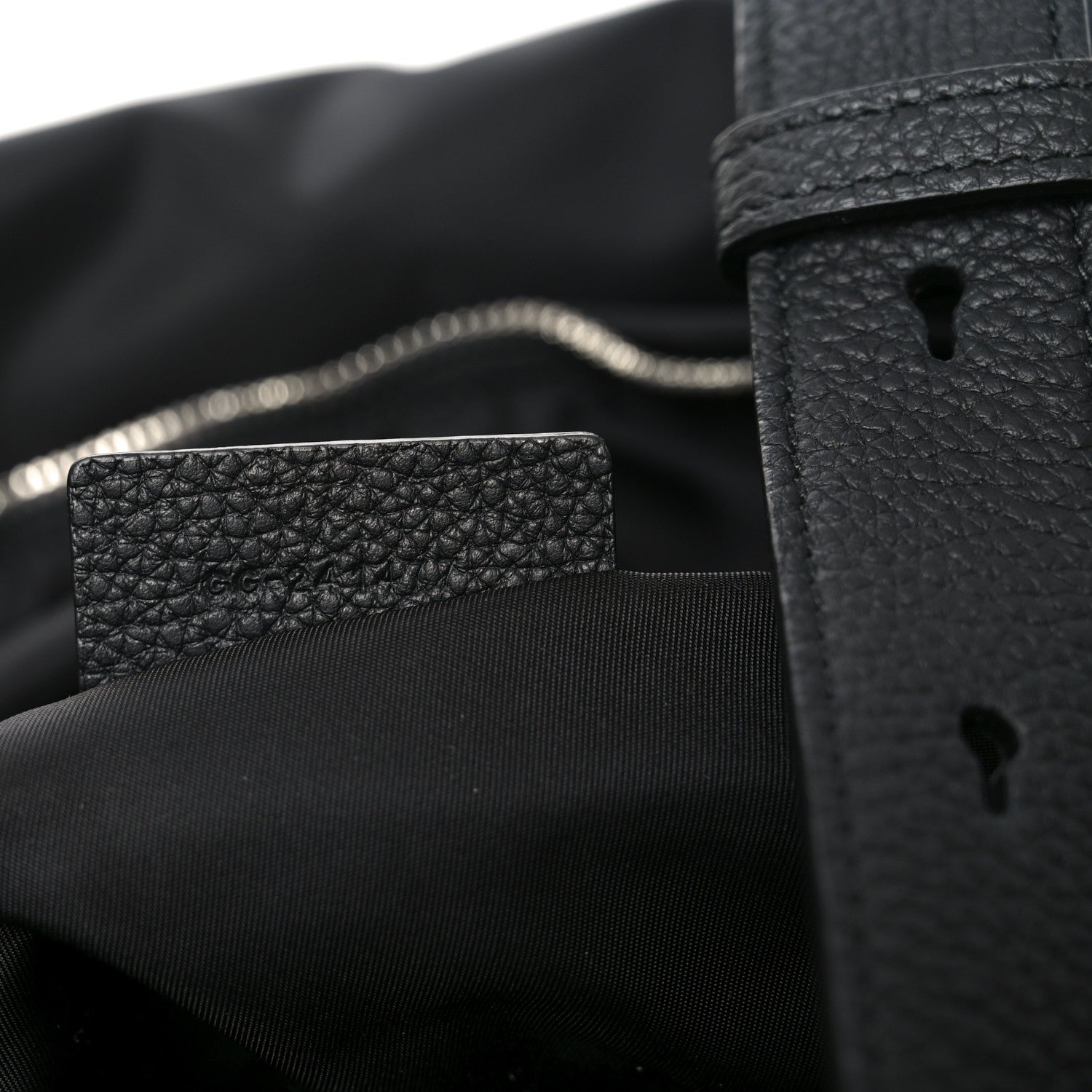 Salvatore Ferragamo Nylon Calfskin Cut Out Duffle Bag Black 6 of 9