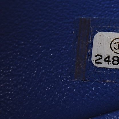 Chanel Lambskin Chevron Quilted Mini Square Flap Blue 7 of 12