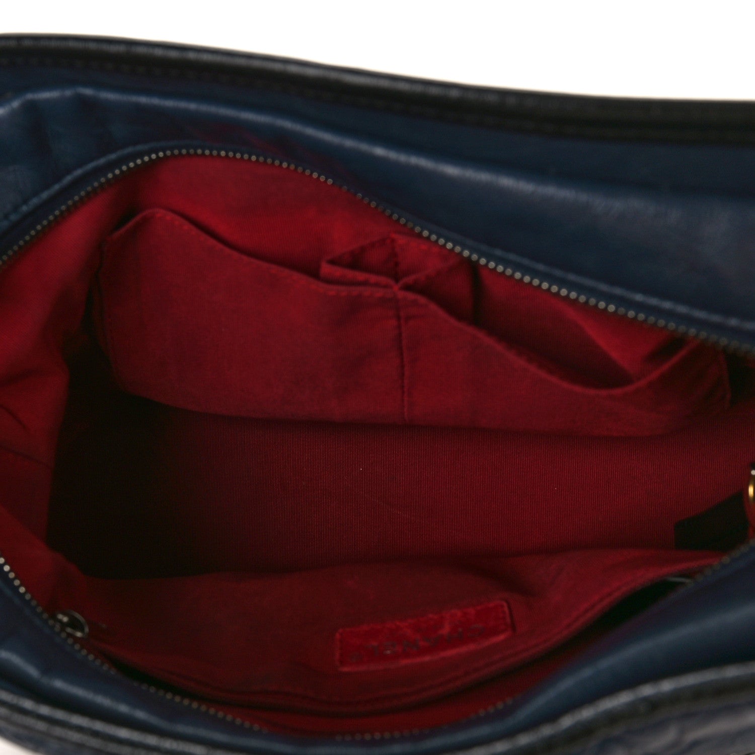 Chanel Aged Calfskin Quilted Medium Gabrielle Hobo Navy Black 5 of 12