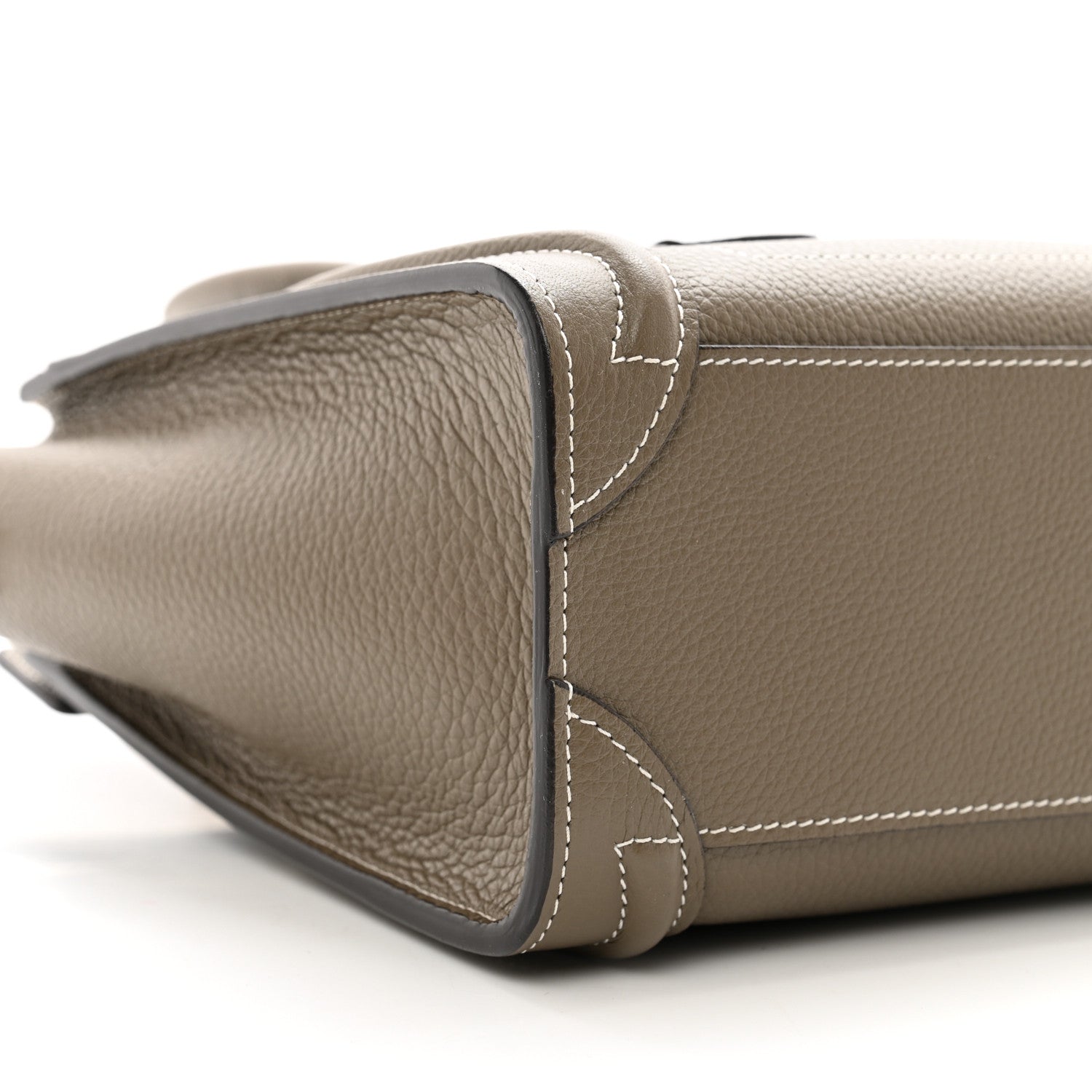Celine Drummed Calfskin Nano Luggage Souris 8 of 9