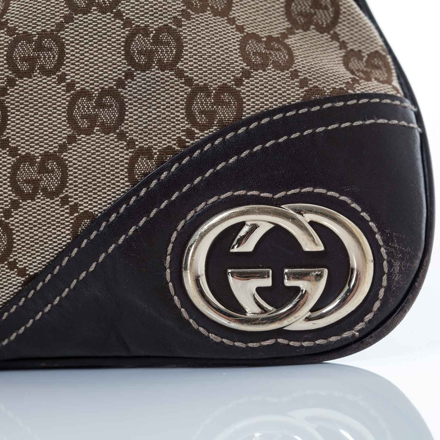 Gucci Monogram New Britt Medium Hobo Ebony 8 of 8