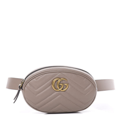 Gucci Calfskin Matelasse GG Marmont Belt Bag 95 38 Porcelain Rose 1 of 11