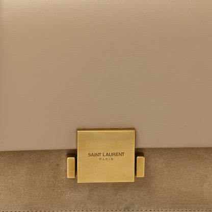 Saint Laurent Smooth Calfskin Suede Medium Bellechasse Bag Dark Beige 8 of 10
