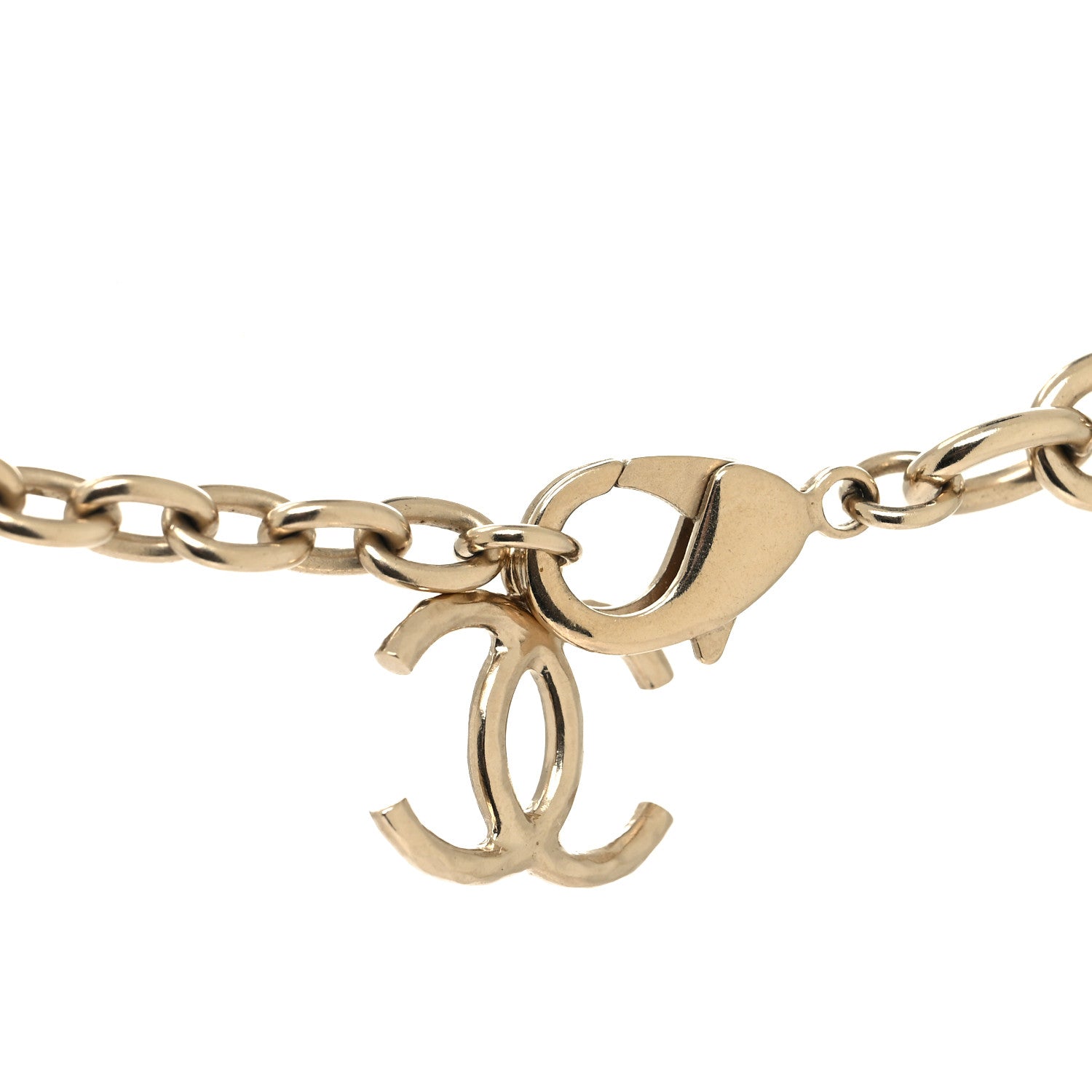 Chanel Metal CC Round Choker Necklace Gold 4 of 5