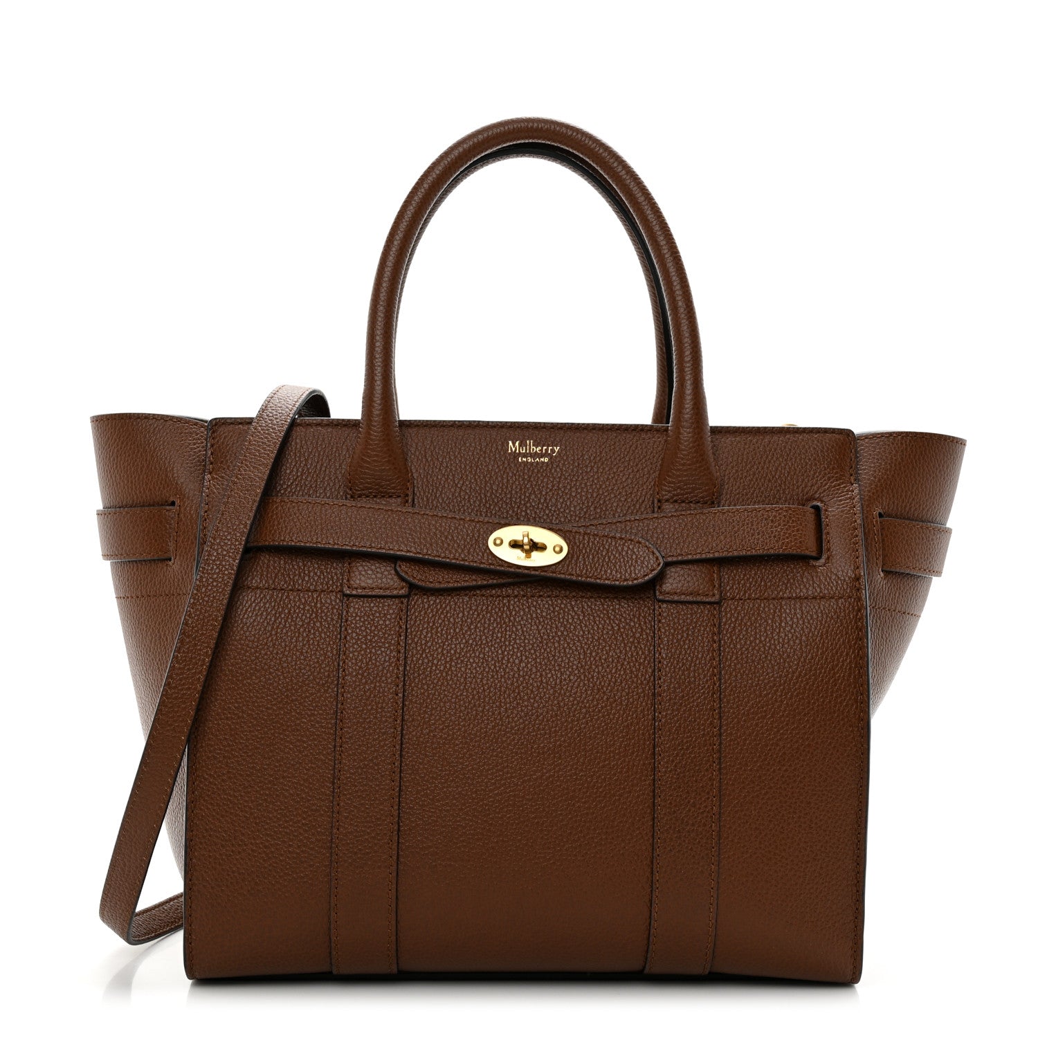 Mulberry Small Classic Grain Small Zipped Bayswater Oak 1 of 11