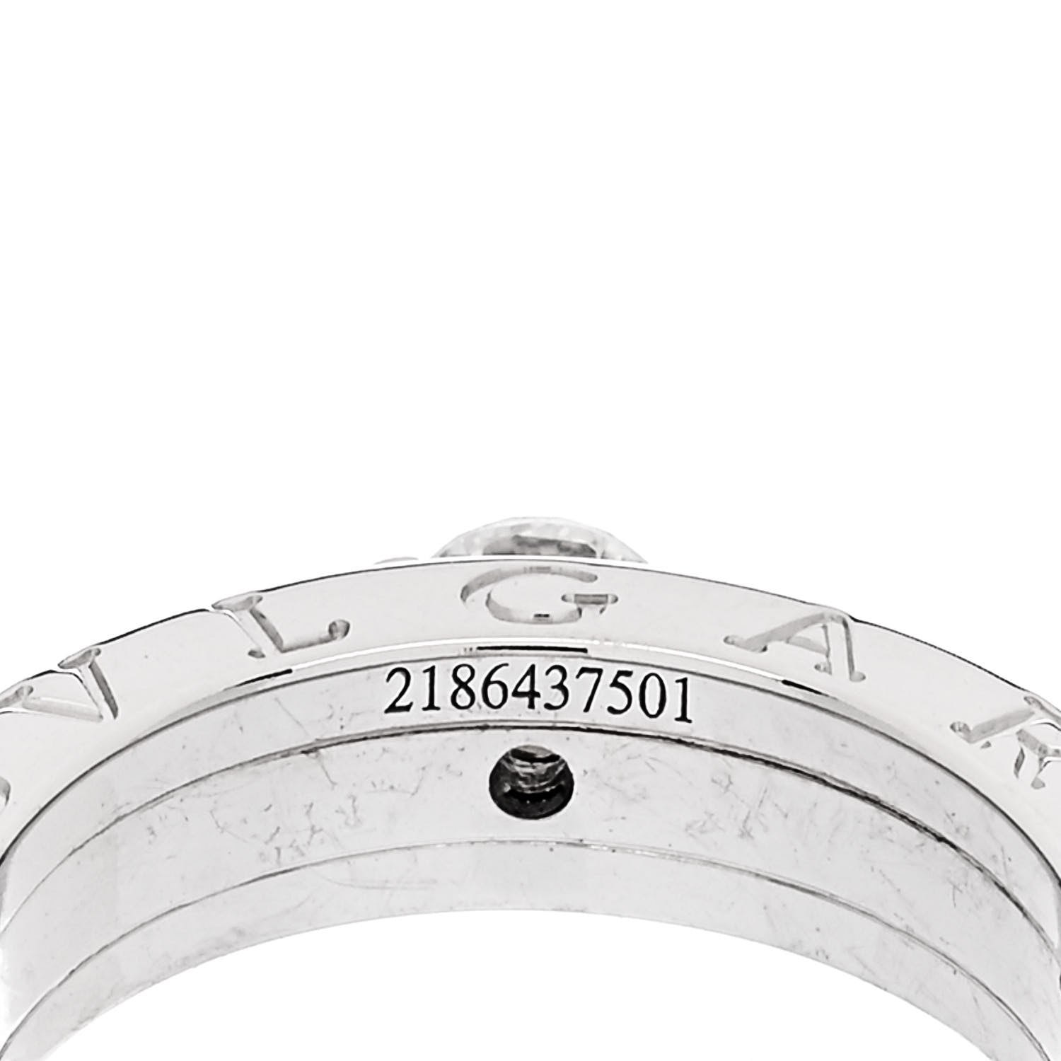 Bulgari 18K White Gold Diamond B.Zero1 Engagement Ring 51 5.75 7 of 8