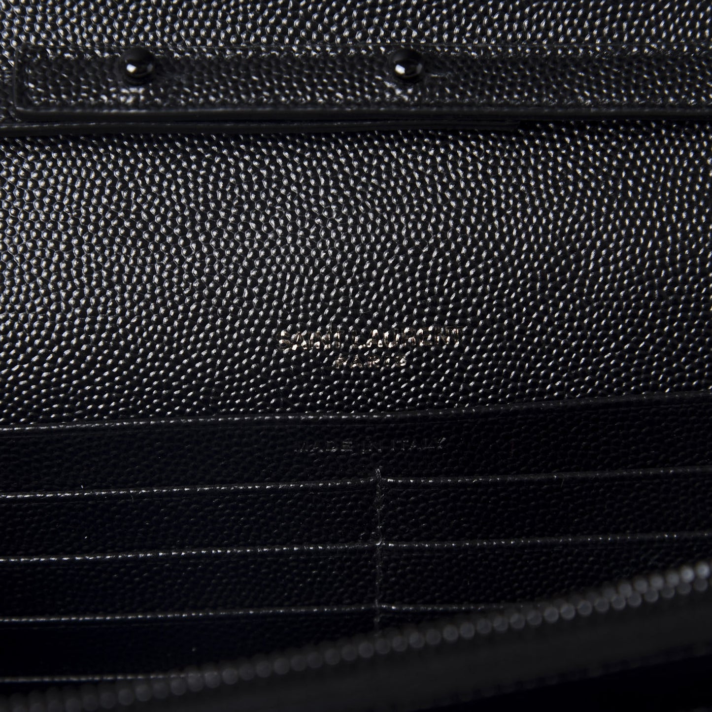 Grain De Poudre Matelasse Chevron Monogram Chain Wallet Black