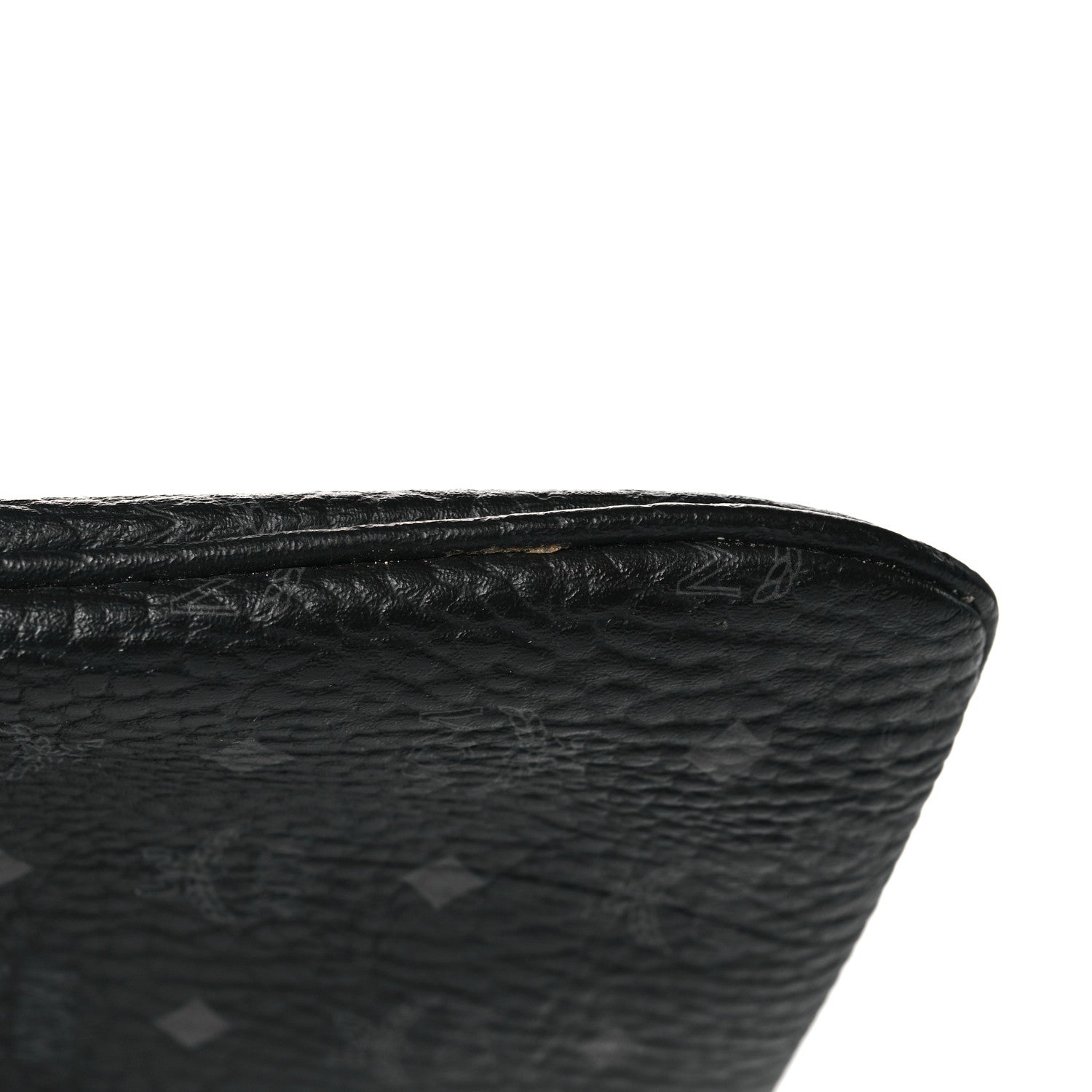 MCM Visetos Liz Shopper Tote Pouch Black 12 of 13