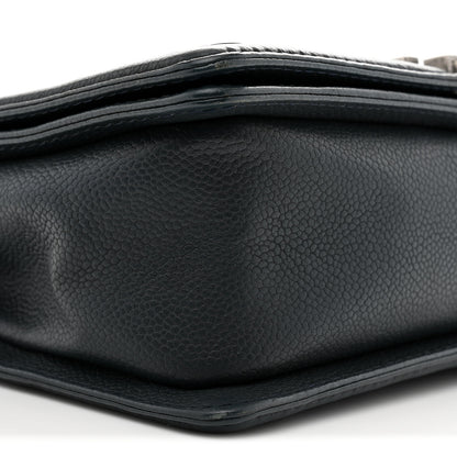 Chanel Caviar Stitched Medium Boy Flap Blue 9 of 11