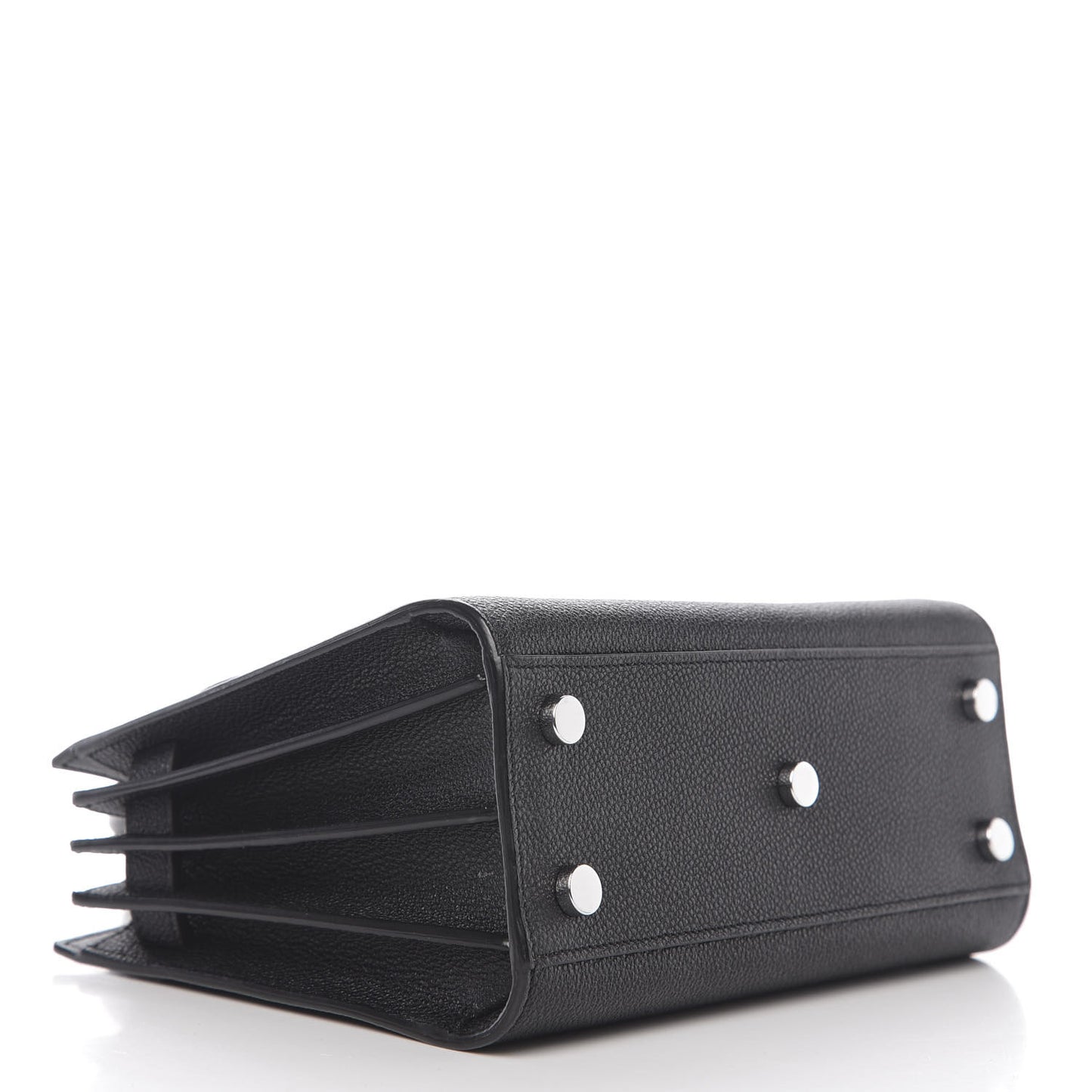 Grained Calfskin Nano Sac De Jour Black