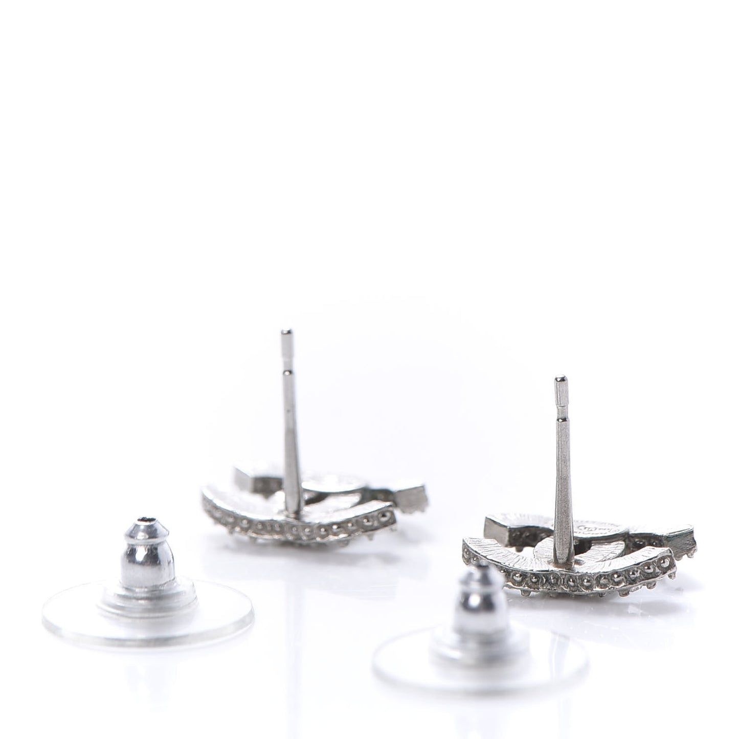Crystal Mini Timeless CC Earrings Silver