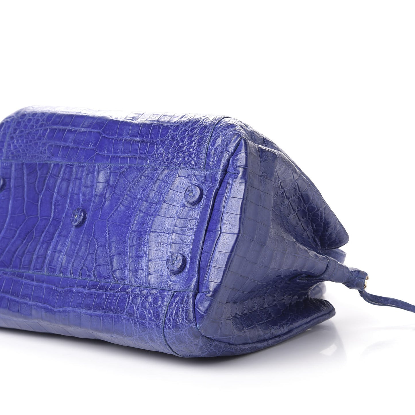 Crocodile Cristina Satchel Electric Blue