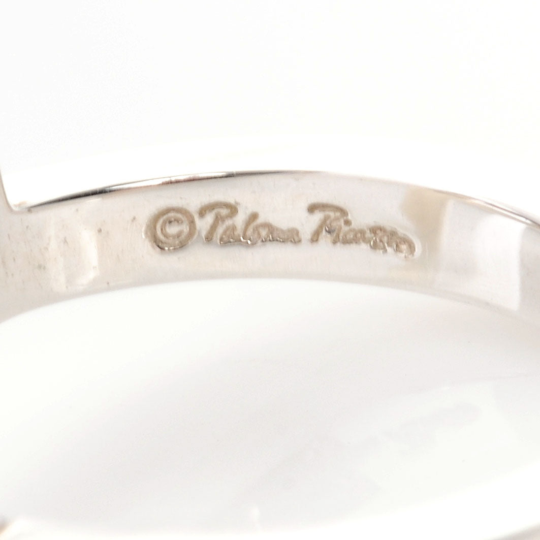 Tiffany Sterling Silver Paloma Picasso Diamond Loving Heart Ring 5.5 5 of 5