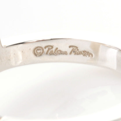 Tiffany Sterling Silver Paloma Picasso Diamond Loving Heart Ring 5.5 5 of 5