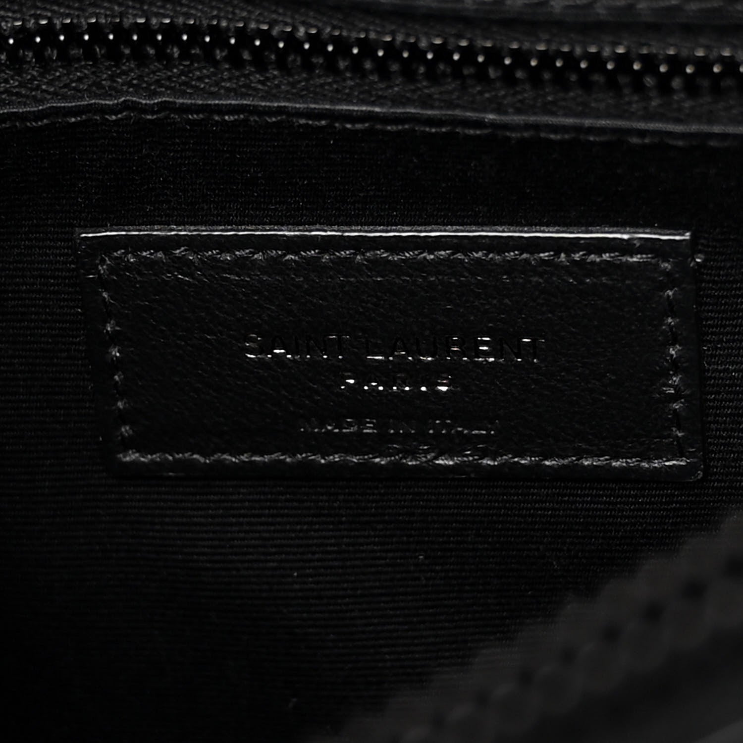 Saint Laurent Calfskin Y Quilted Monogram Monochrome Medium Loulou Chain Satchel Black 6 of 9