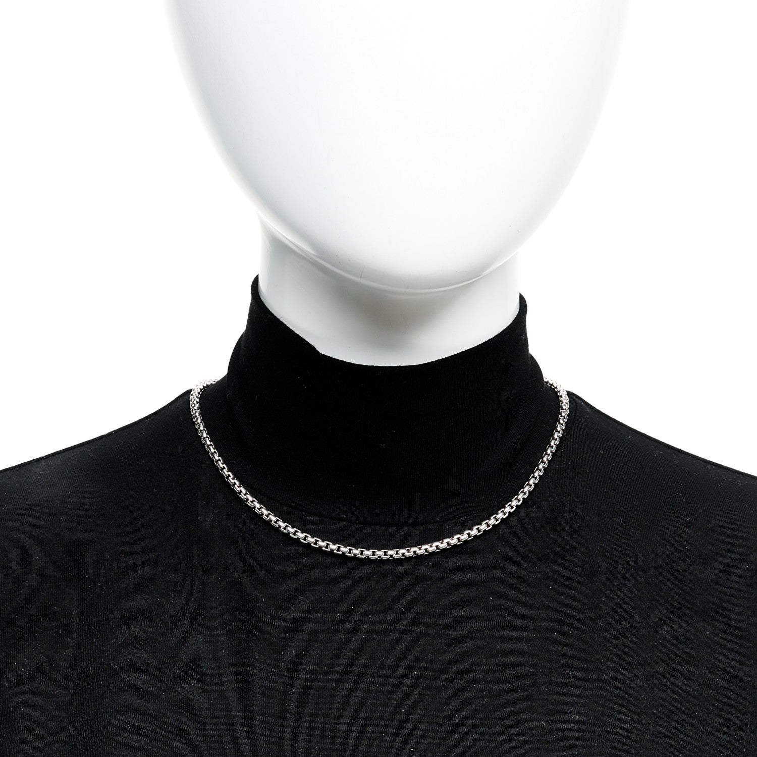 David Yurman Sterling Silver 14K Yellow Gold 3.6mm Box Chain Necklace 16" 2 of 5