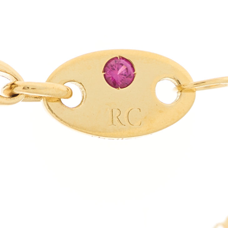 Roberto Coin 18K Yellow Gold Diamond Mother of Pearl Venetian Princess Medium Flower Pendant Necklace 5 of 5