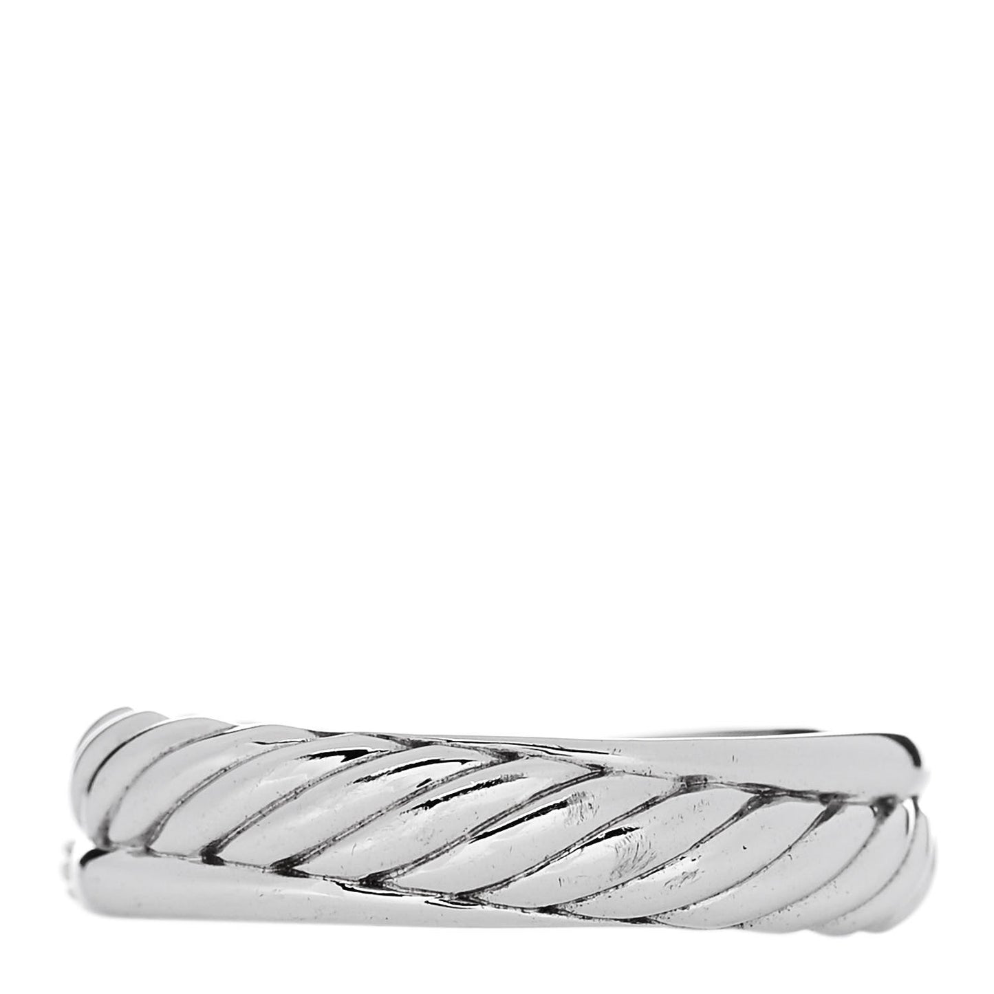 Sterling Silver Diamond 5mm Crossover Ring 55 7.25
