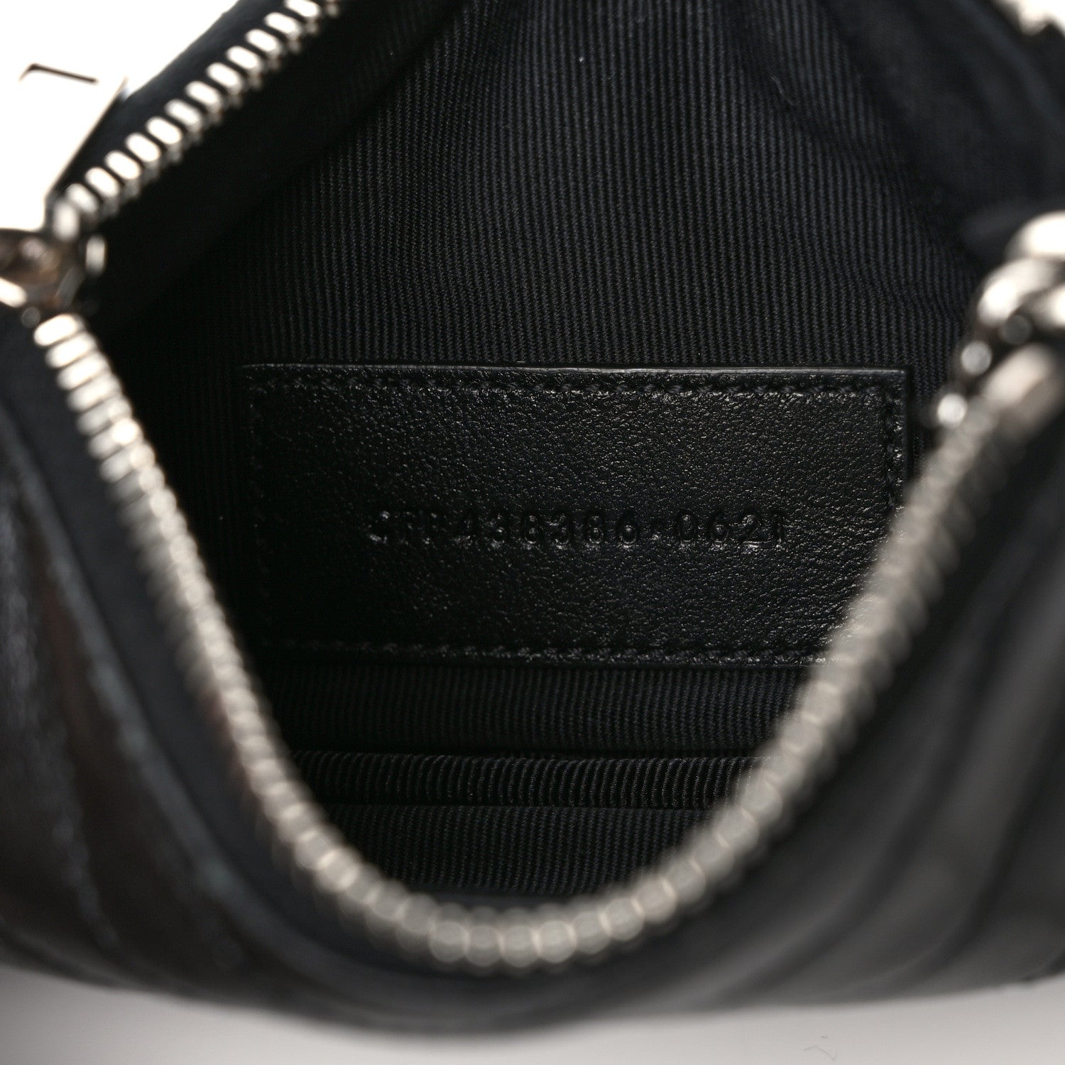 Saint Laurent Calfskin Matelasse Monogram Key Pouch Black 7 of 8